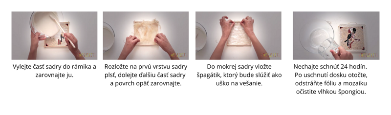 Návod - mozaika v sadre Návod - mozaika v sadre