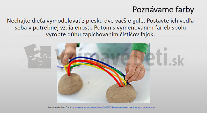 Poznávame farby s kinetickým pieskom