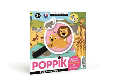 Savana - plagát s nálepkami a omaľovánkou