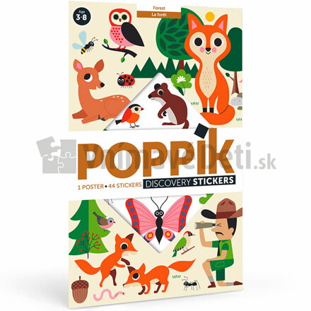 Les - plagát s nálepkami