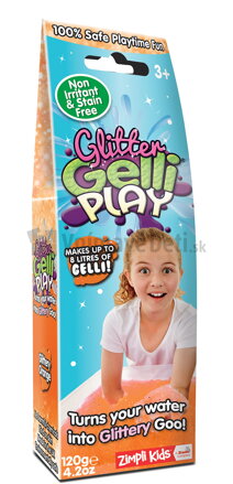 Mini gél do kúpeľa - oranžový trblietavý